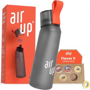 Charcoal Grey Air Up (22 oz) 5 scent pods & straw Bottles | NZ DXO-652417