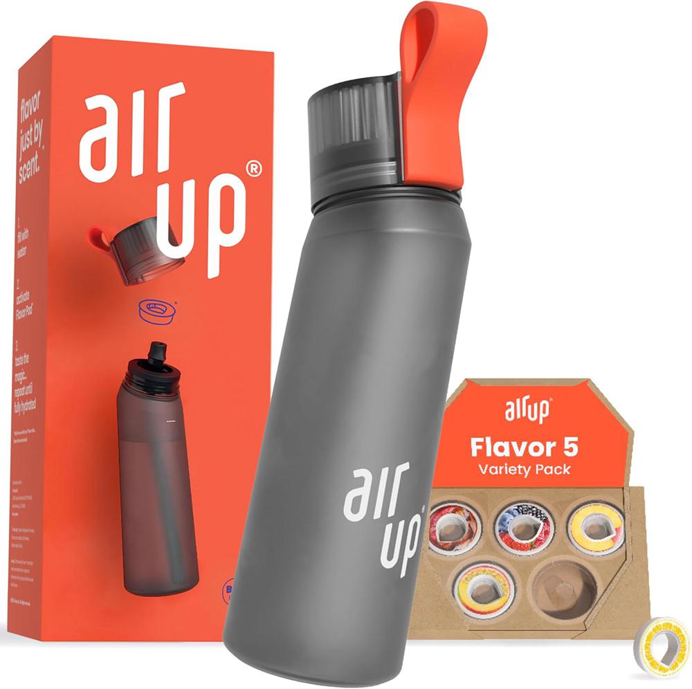 Charcoal Grey Air Up (22 oz) 5 scent pods & straw Bottles | NZ  DXO-652417