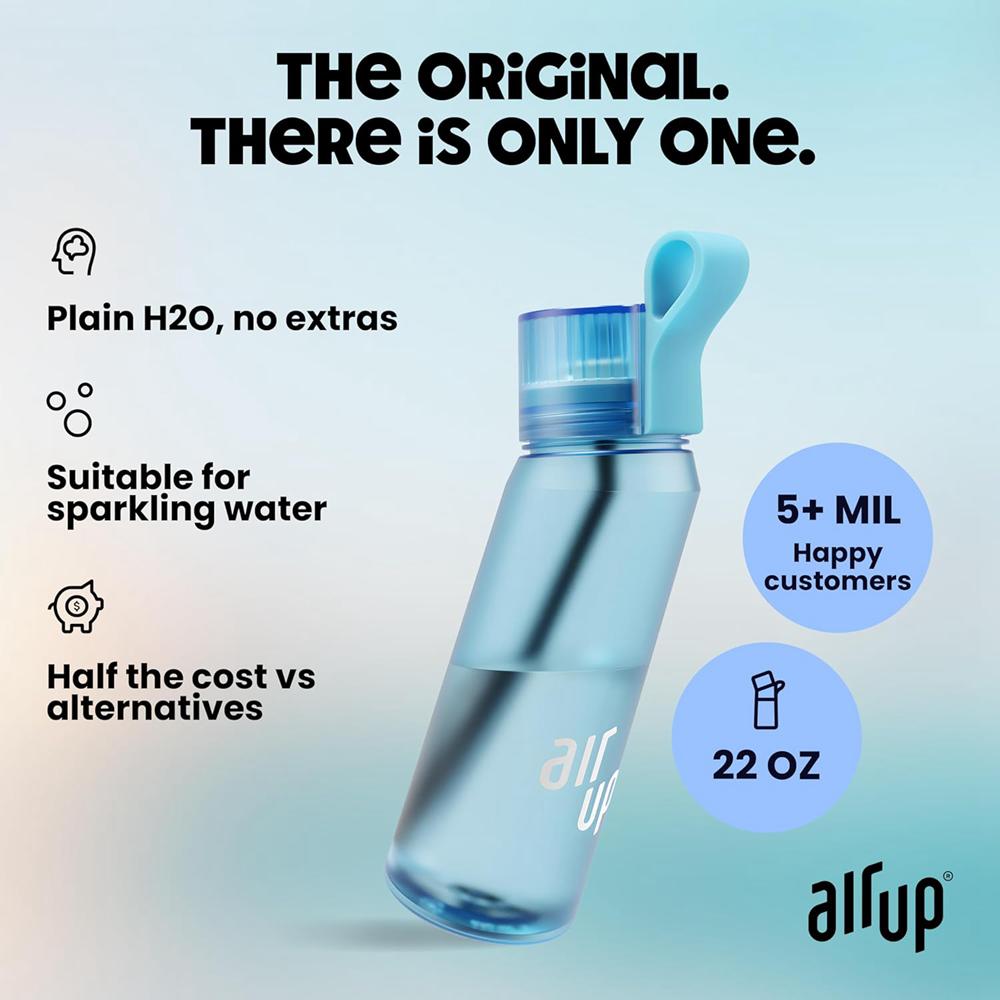 Ocean Blue Air Up (22 oz) 5 scent pods & straw Bottles | NZ  QNF-605723