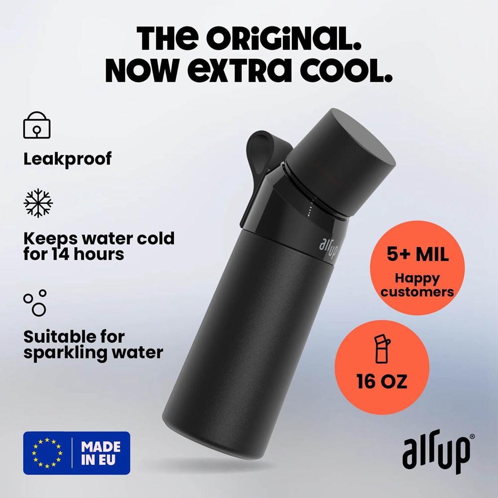 Pitch Black Air Up (16oz) Steel + 5x pods Flavor Fiesta Flavored Bottles | NZ  AWO-320954