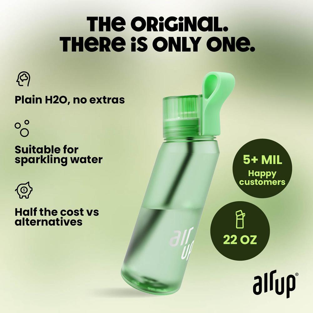 Vibrant Green Air Up (22 oz) 5 scent pods & straw Bottles | NZ  RFT-813924